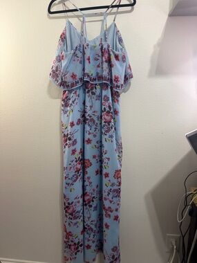 Vera Wang Light Blue Floral Dress
